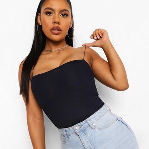 Basic Rib Square Neck Bodysuit NWT